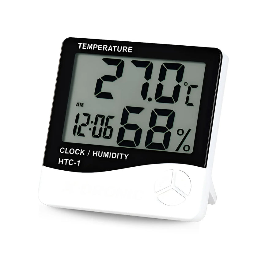 Termohigrômetro Digital Relógio Medidor de Umidade e Temperatura