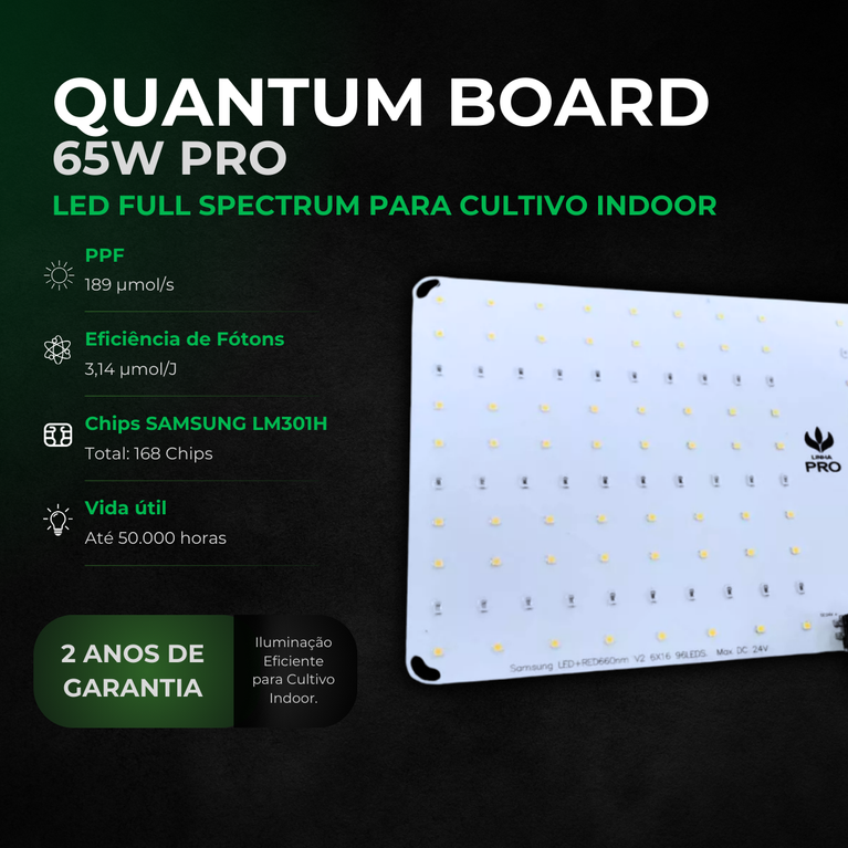 Kit de Cultivo Estufa 60x60x160 + Quantum Board 65w PRO Samsung LM301H EVO