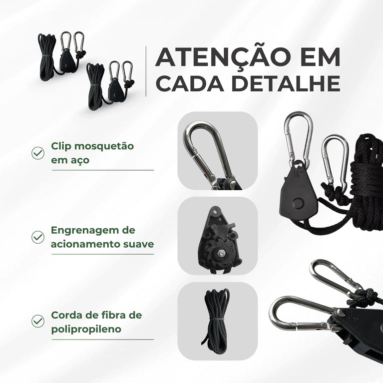 Suporte Hanger Gancho De Metal com Catraca Grow