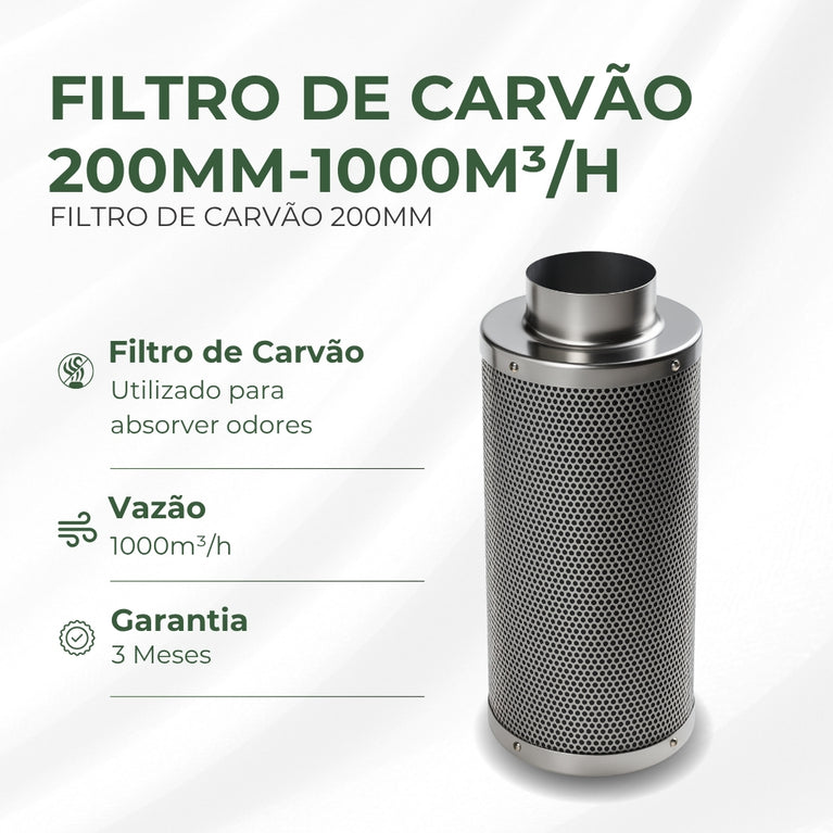 Kit Cultivo Grow Completo Estufa 150x150x200cm + LED Quantum Bar 650W UV+IR PRO-MASTER + Exaustor Turbo 200MM Preto + Filtro 200mm 1000m³