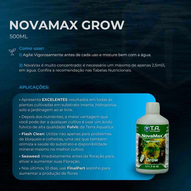 Fertilizante Terra Aquatica NovaMax Grow