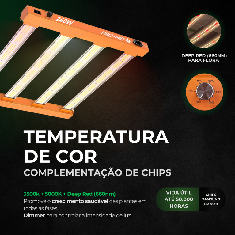Kit de Cultivo Estufa 100x100x200 + Quantum Board 240W PRO-MID Samsung LM283B