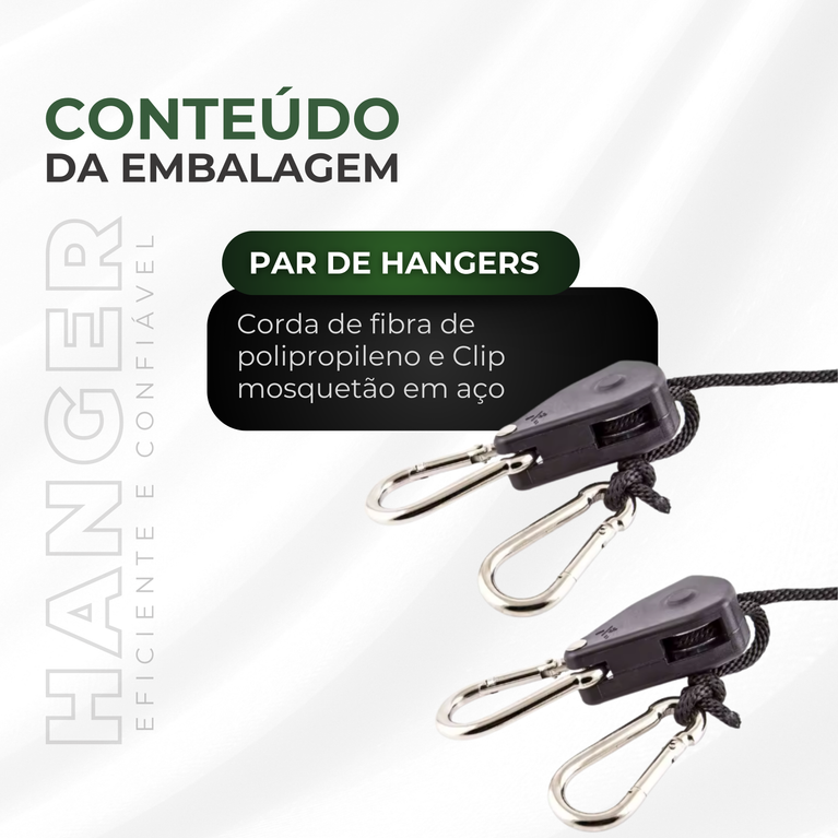 Suporte Hanger Gancho De Metal com Catraca Grow