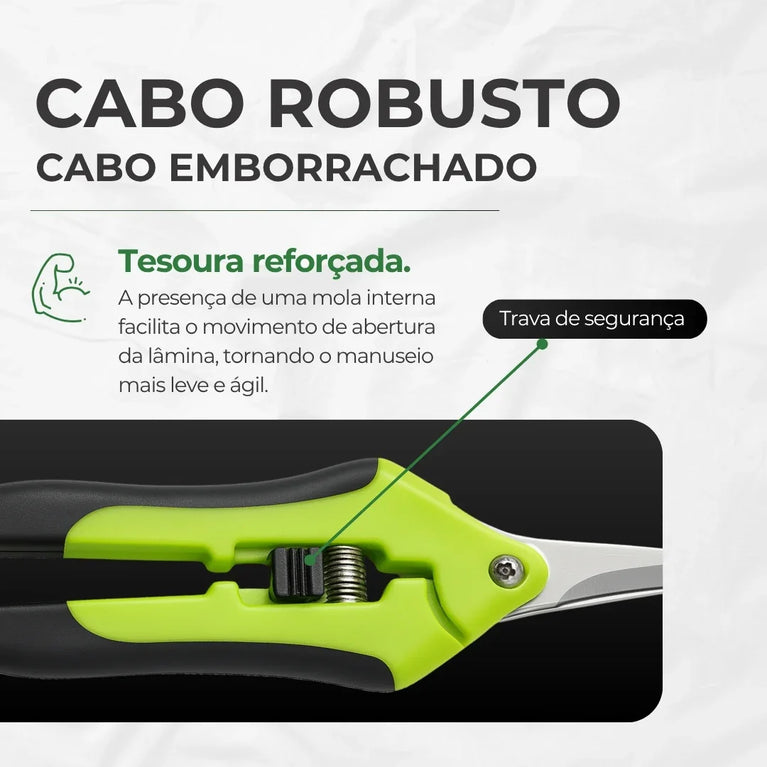 Tesoura Reta Profissional Poda Jardim Trimming - Cultivo Indoor Grow