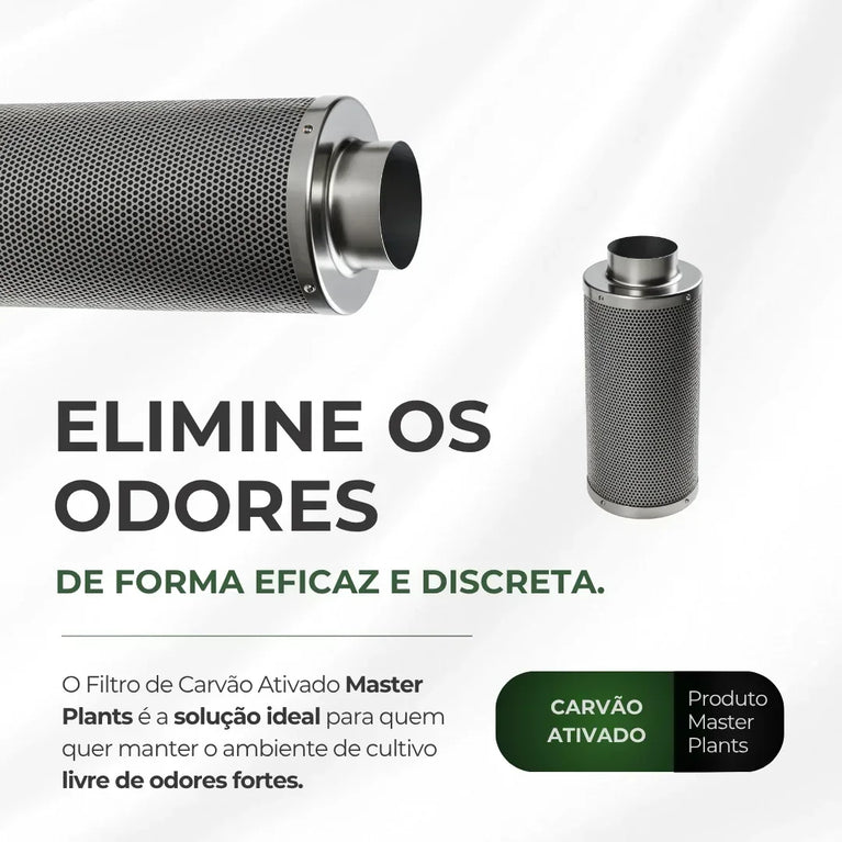 Kit Cultivo Grow Completo Estufa 100x100x200cm + LED Qb 240W PRO-MASTER + Exaustor Turbo 125MM Preto + Filtro 125mm 580m³