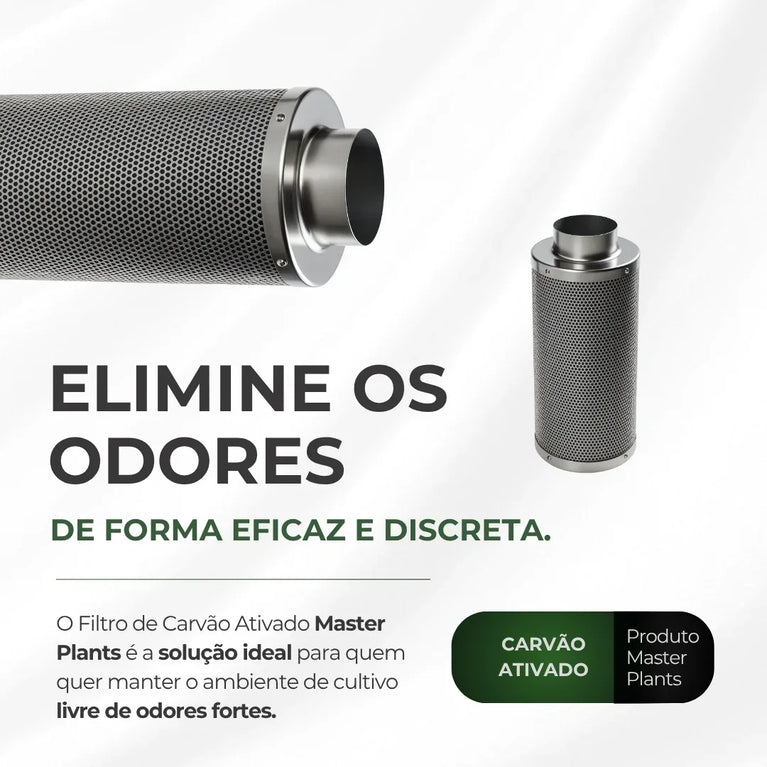 Kit Cultivo Grow Completo Estufa 40x40x120cm + LED Qb 35W Samsung LM283B + Exaustor Turbo 100MM Preto + Filtro 100mm 300m³