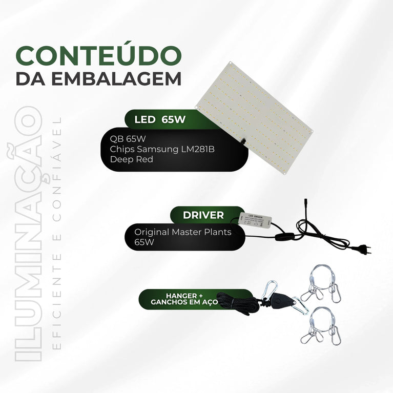 Kit de Cultivo Estufa 60x60x160cm + LED Quantum Board 65W Samsung LM281B