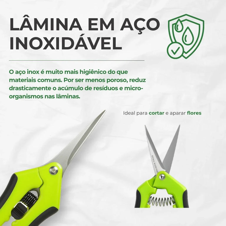 Tesoura Reta Profissional Poda Jardim Trimming - Cultivo Indoor Grow