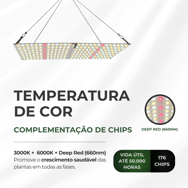Kit Cultivo Grow Completo Estufa 60x60x160cm + LED Qb 65W Samsung LM281B + Exaustor Turbo 100MM Preto + Filtro 100mm 380m³