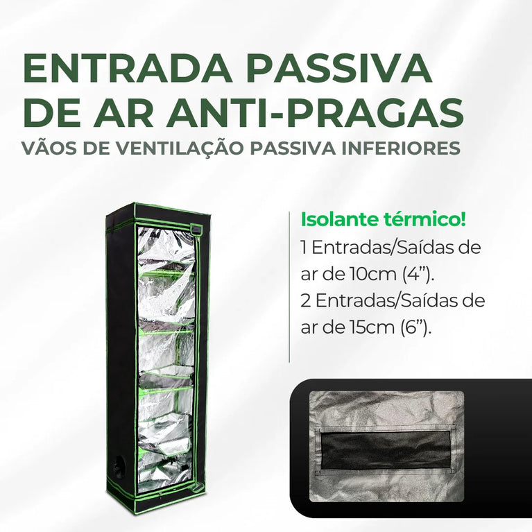 Estufa Propagação 60x40x200cm Indoor Tecido Mylar Refletivo