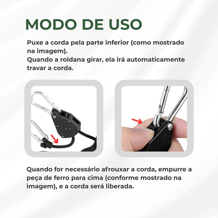 Suporte Hanger Gancho De Metal com Catraca Grow