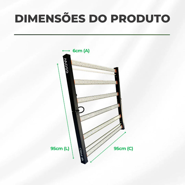Painel de Led 650W Quantum Bar PRO Chips Samsung LM301H EVO - Cultivo Indoor