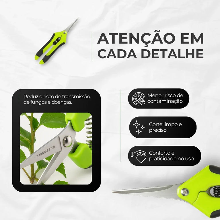 Tesoura Reta Profissional Poda Jardim Trimming - Cultivo Indoor Grow