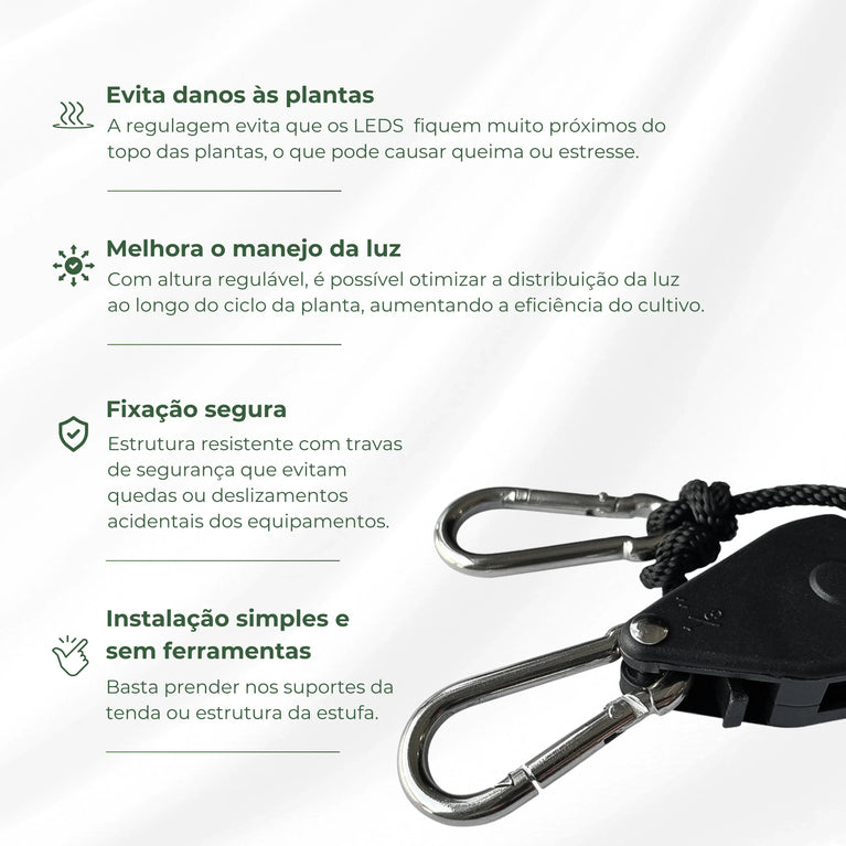 Suporte Hanger Gancho De Metal com Catraca Grow