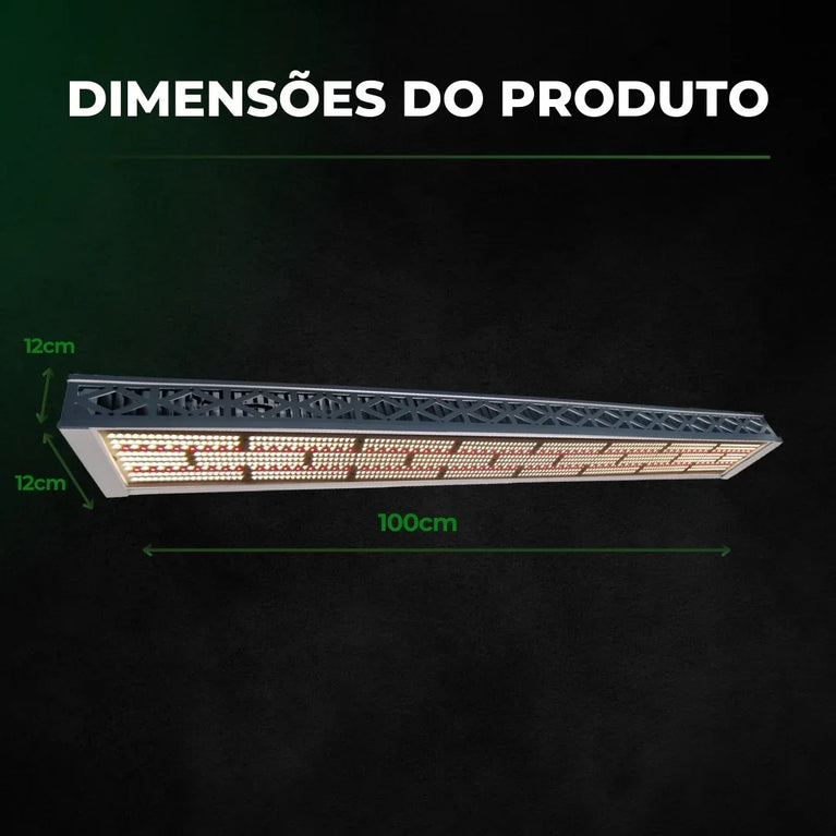 Luminária 630w para Estufa Agrícola Agroled Chip Led SMD 3500K + Deep Red 660nm