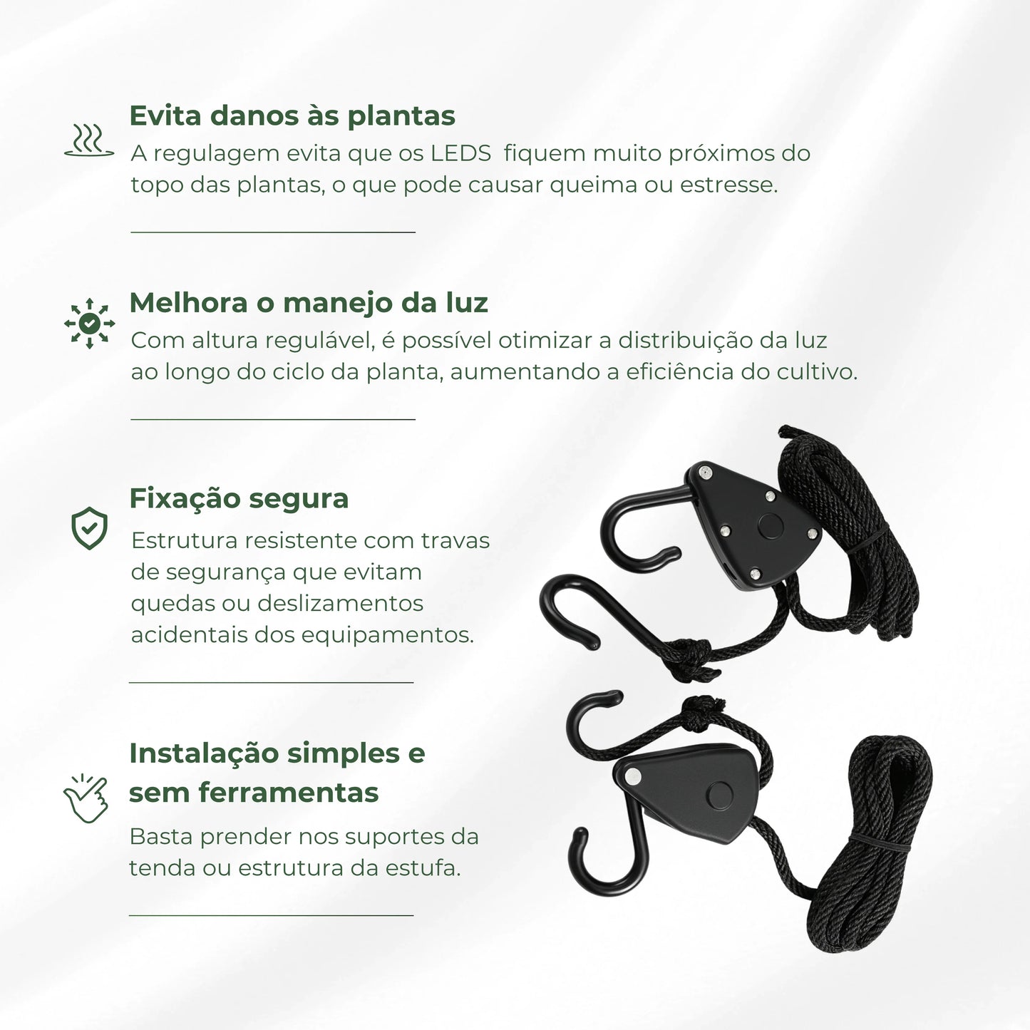 Suporte Hanger Gancho de Plástico Pendurar Grow