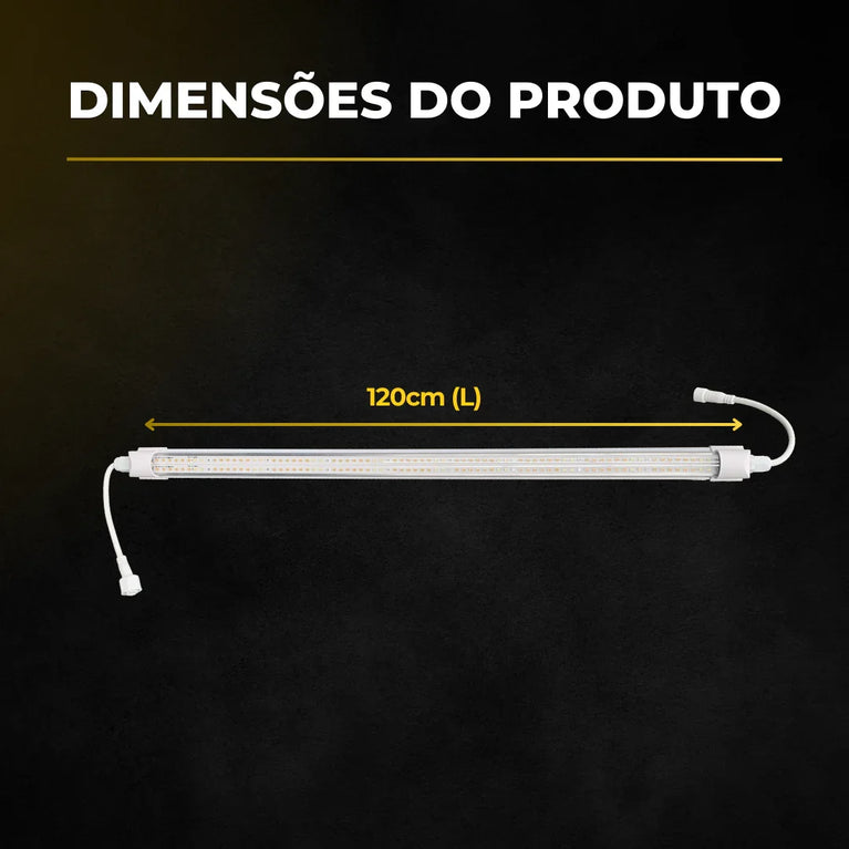 Luminária Led 40W 120cm Master Plants Hortiled Warm White