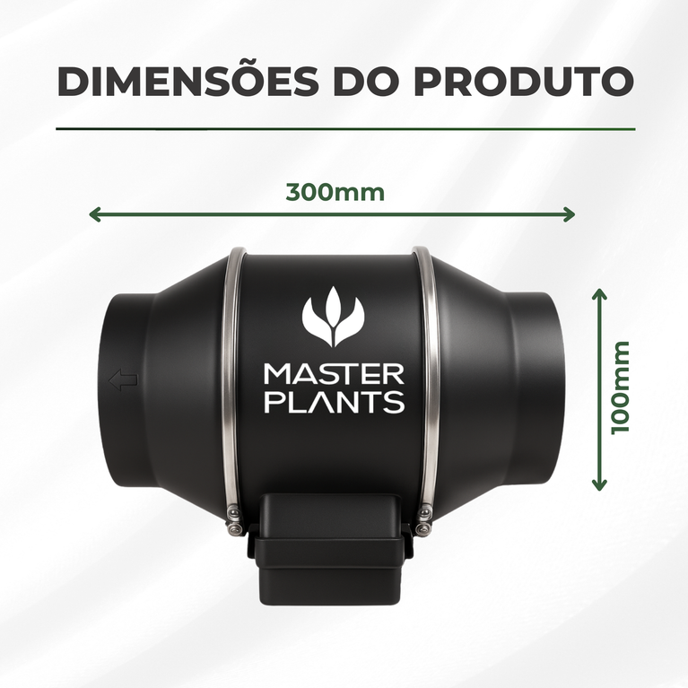 Exaustor Turbo 100mm Cultivo Indoor Grow Bivolt 40w