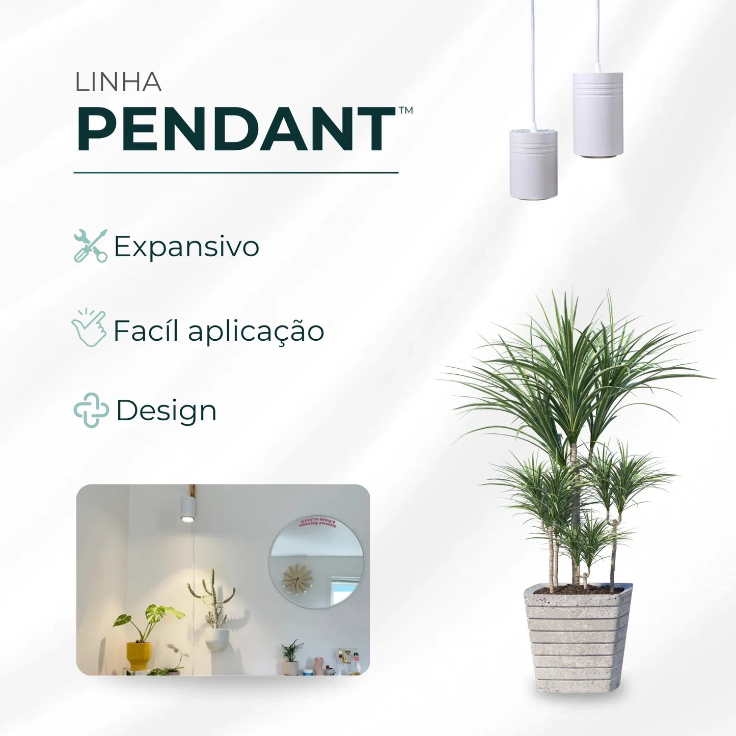 Luminária Led Paisagismo Master Plants Pendant 3000K 40° 30W