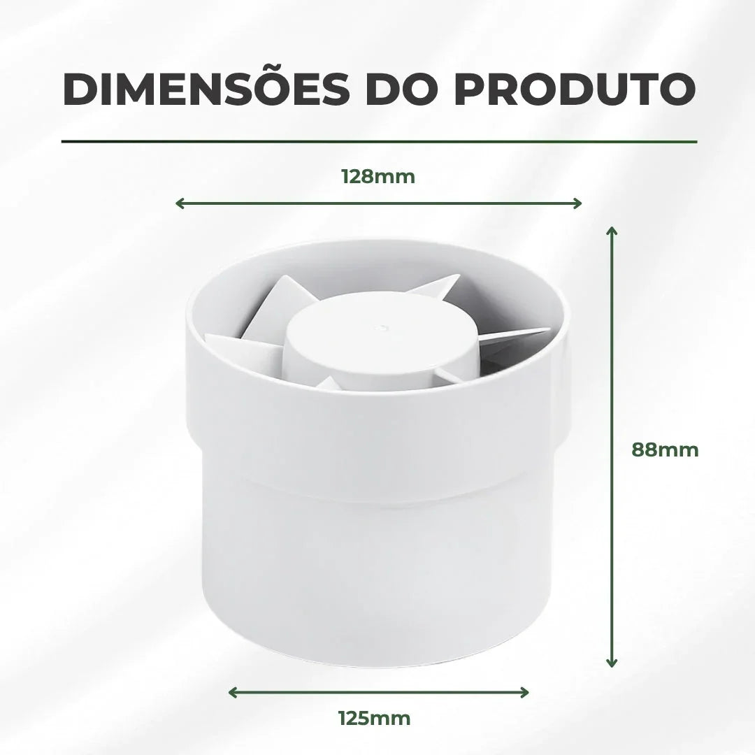Exaustor Bivolt 125mm Cultivo Indoor Estufa Grow 16w Branco