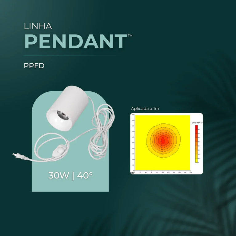 Luminária Led Paisagismo Master Plants Pendant 3000K 40° 30W