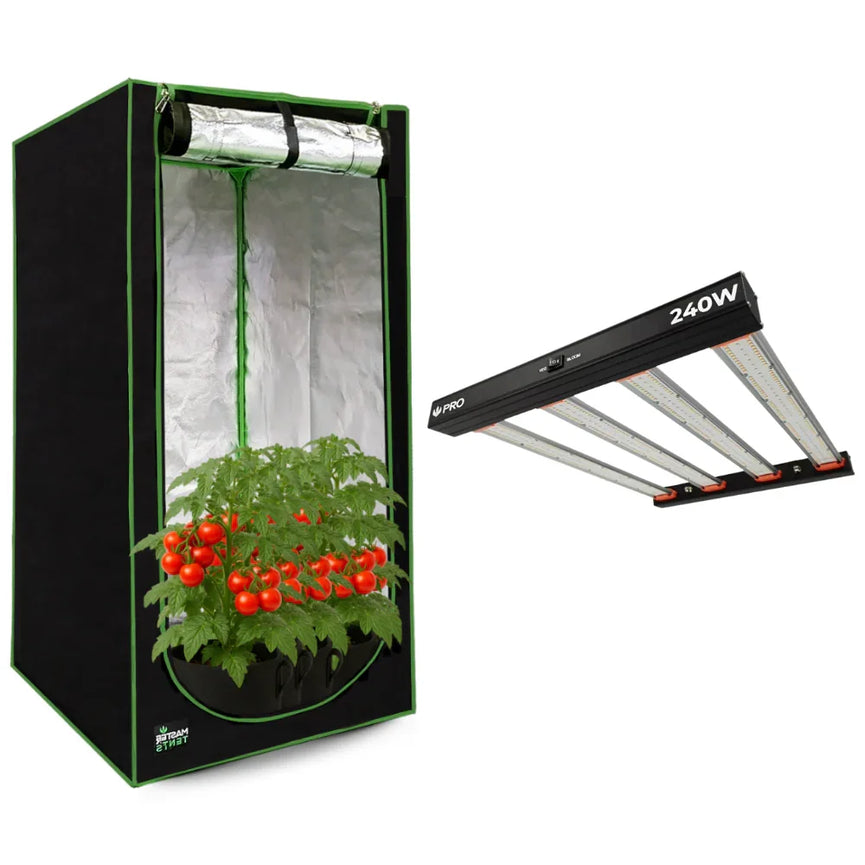 Kit de Cultivo Estufa Tenda 100x100x200 + Quantum Barra Qb 240W PRO Samsung LM301H EVO