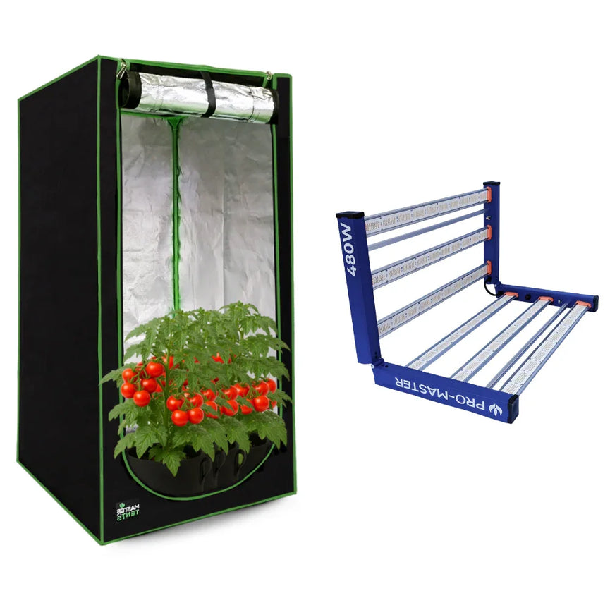 Kit de Cultivo Estufa Tenda 120x120x200 + Quantum Barra Qb 480W Chip PRO-MASTER
