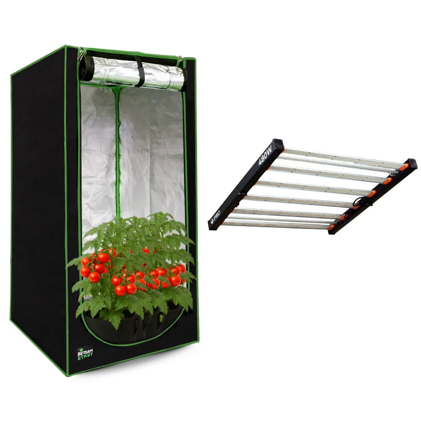 Kit de Cultivo Estufa Tenda 100x100x200 + Quantum Barra Qb 480W PRO LM301H EVO