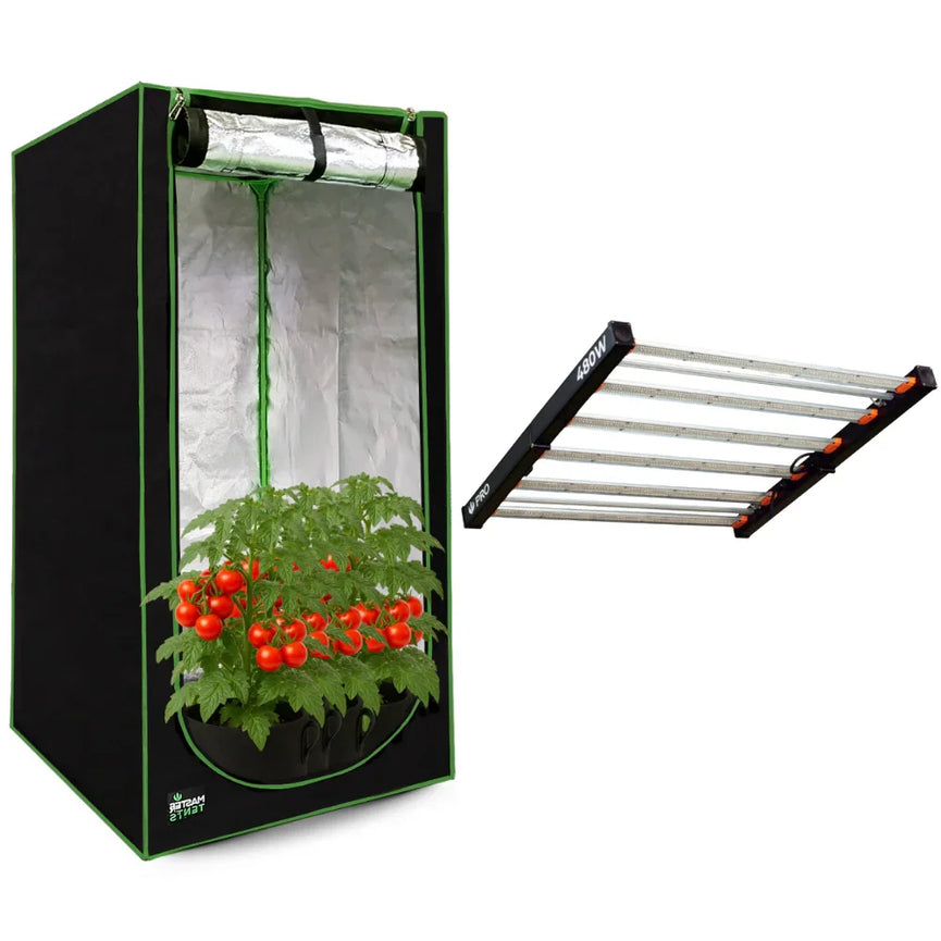 Kit de Cultivo Estufa Tenda 120x120x200 + Quantum Barra Qb 480W PRO Samsung LM301H EVO