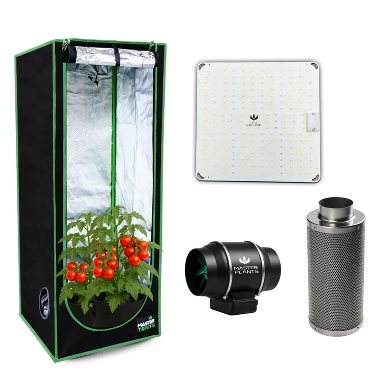 Kit Cultivo Grow Completo Estufa 60x60x160cm + LED Qb 65W Samsung LM283B + Exaustor Turbo 100MM Preto + Filtro 100mm 380m³