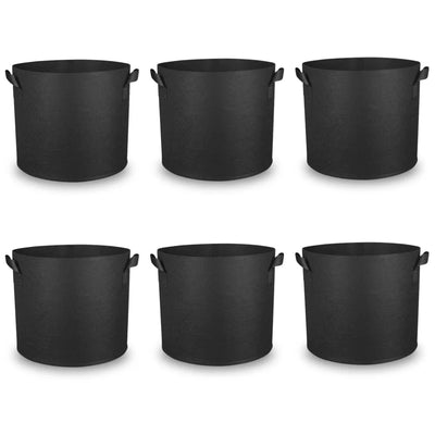 Kit 06un Vaso de Tecido Feltro 11L Redondo para Plantas Grow