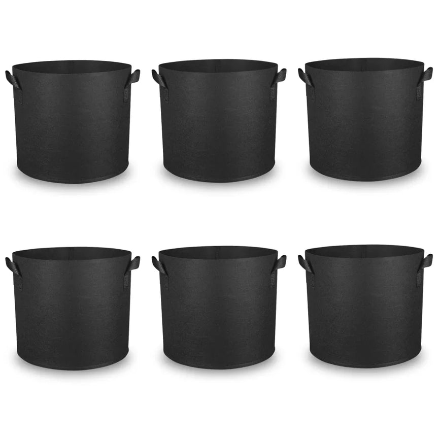 Kit 06un Vaso de Tecido Feltro 11L Redondo para Plantas Grow