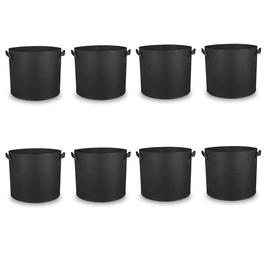 Kit 08un Vaso de Tecido Feltro 11L Redondo para Plantas Grow