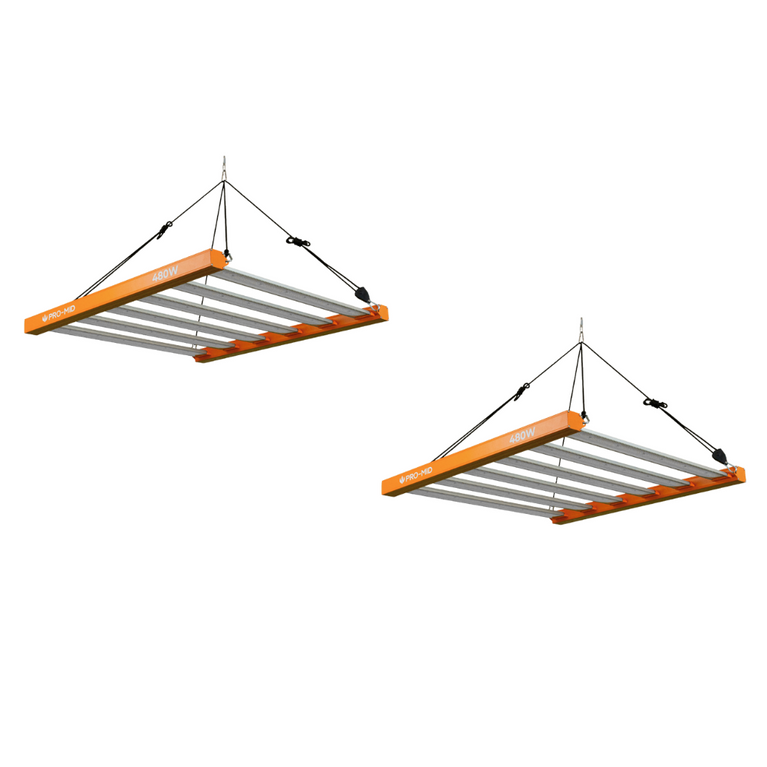 Kit 02un Painel de LED Quantum Barra 480W com Chips Samsung LM283B - Cultivo Indoor