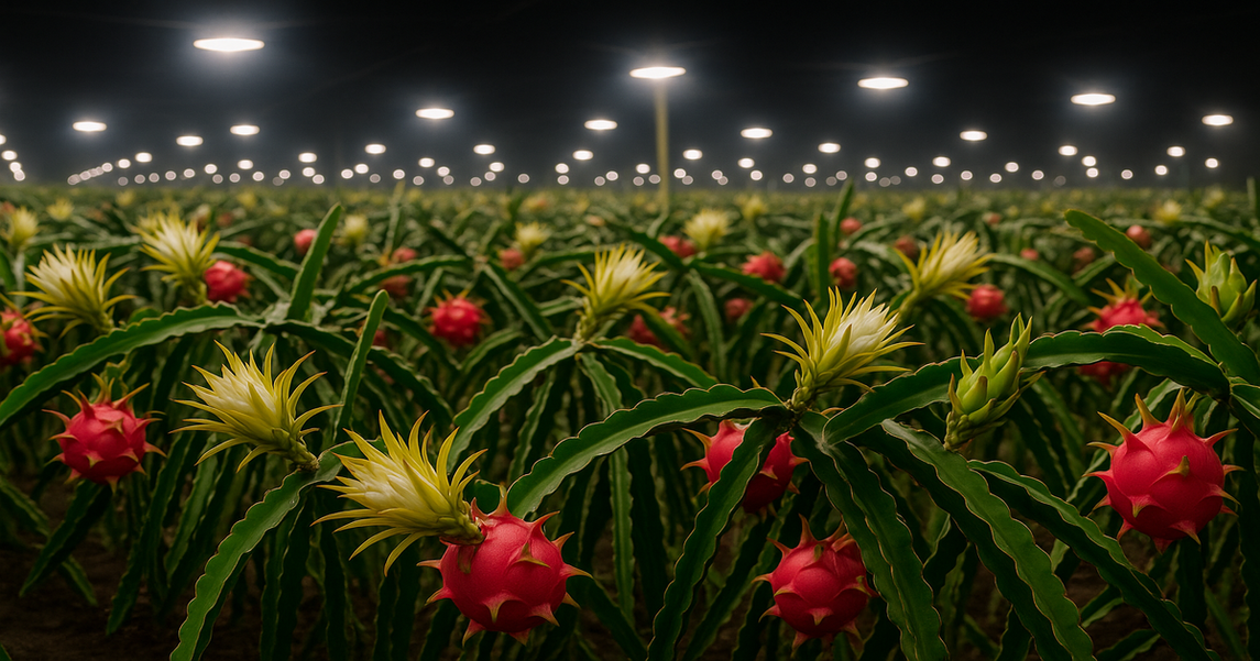 A extensão do fotoperíodo com luz artificial pode aumentar a produção de pitaya na entressafra?