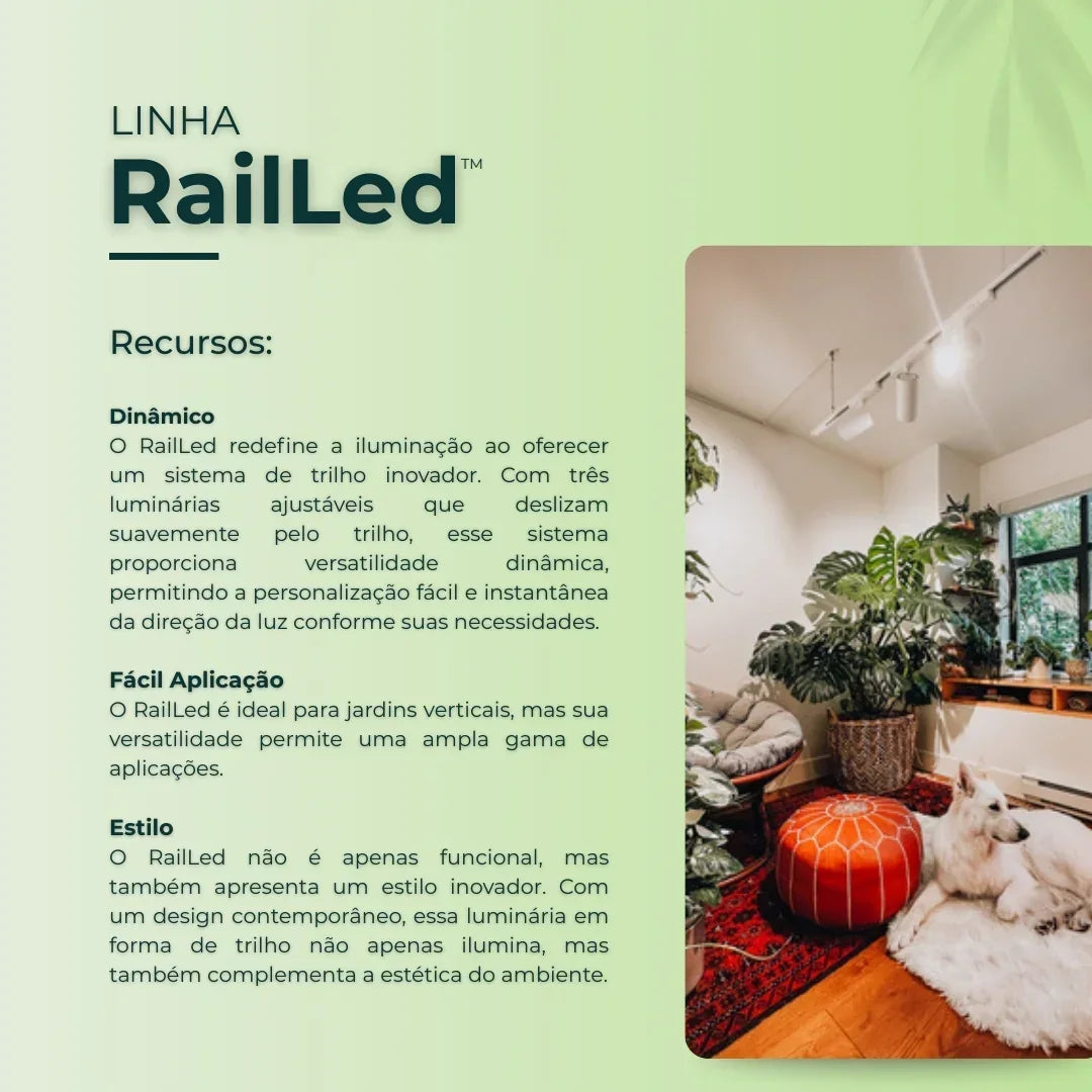 Luminária para Jardim Vertical Rail Led 3000K 36° 30W