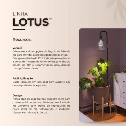 Lâmpada Led Bulbo 20w 30° E27 Cultivo Indoor Plantas Vasos