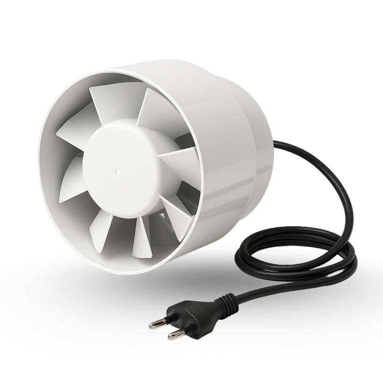 Exaustor Bivolt 100mm Cultivo Indoor Estufa Grow 12w Branco