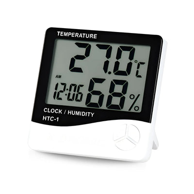 Termohigrômetro Digital Relógio Medidor de Umidade e Temperatura