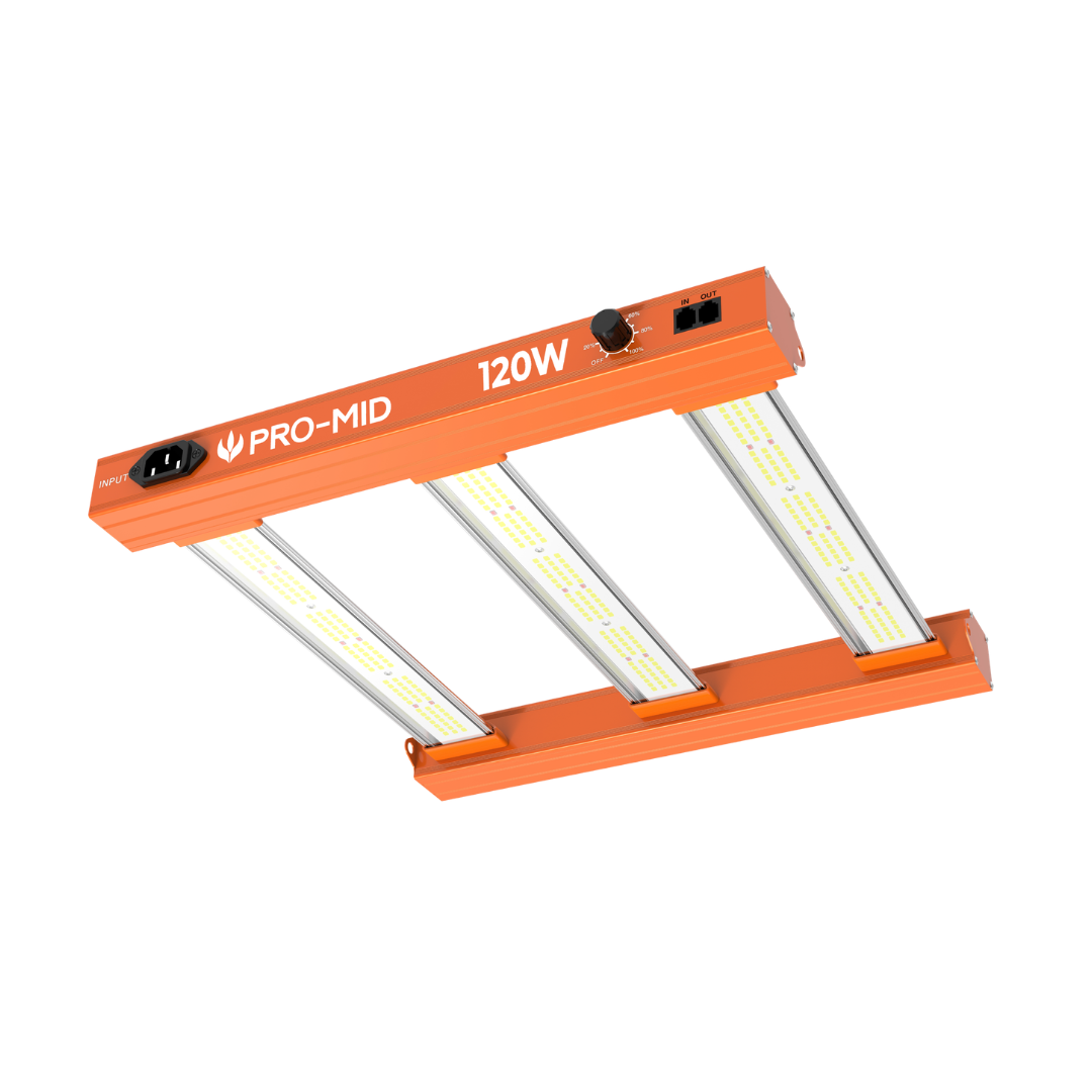 Painel de LED Quantum Barra 120W PRO-MID Chips Samsung LM283B - Cultivo Indoor