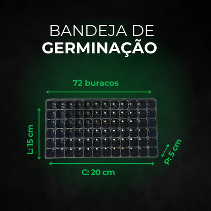 Kit de Cultivo Propagação Estufa 60x40x40 + Hortileds 20w + Bandeja Germinação para Mudas e Clones