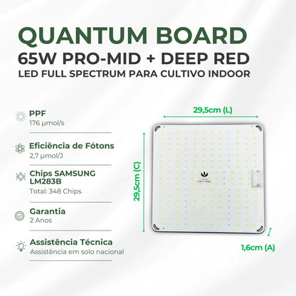 Kit de Cultivo Estufa Tenda 60x60x160 + Quantum Board Qb 65w Samsung LM283B+