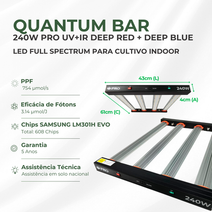 Kit Cultivo Grow Tenda 100x100 Qb 240w Led E Exaustor Turbo 125mm