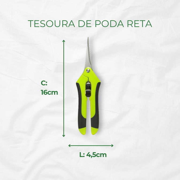 Tesoura Reta Profissional Poda Jardim Trimming - Cultivo Indoor Grow