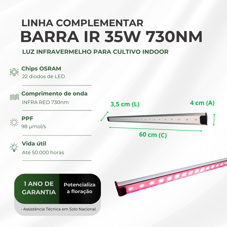 Led Complementar 35w Ir 730nm Efeito Emerson