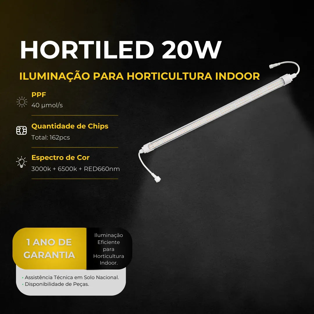 Luminária Led 20W 60cm Master Plants Hortiled Warm White