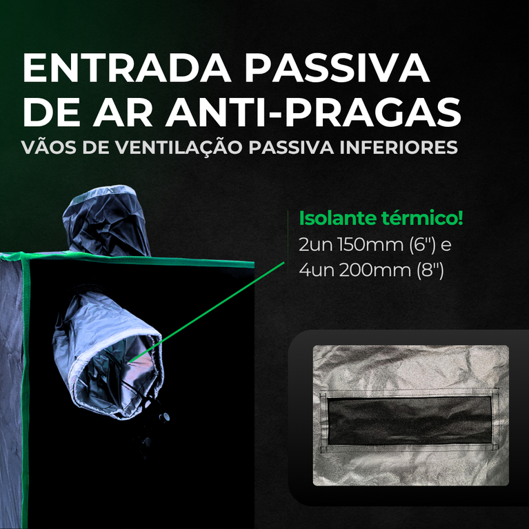 Estufa 240x240x200cm para Cultivo Indoor Master Tents H Mylar 600D PRO