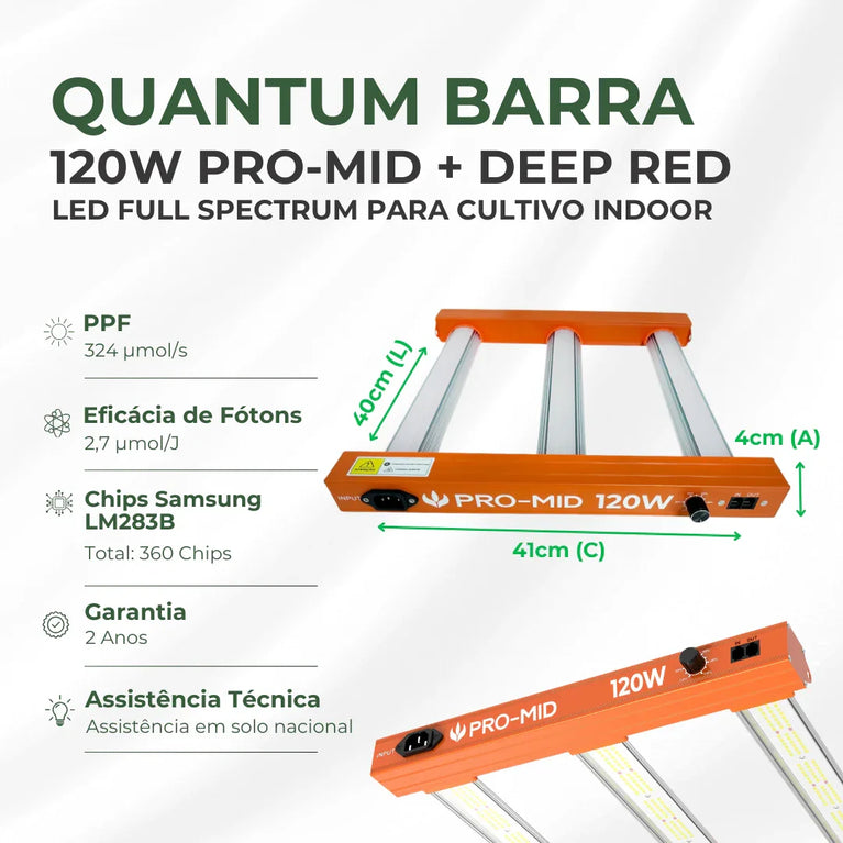 Kit Cultivo Grow Completo Estufa 60x60x160cm + LED Qb 120W Samsung LM283B + Exaustor Turbo 100MM Preto + Filtro 100mm 300m³ + Acessórios