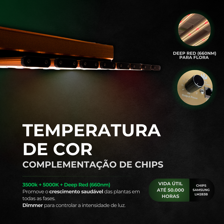 Kit Cultivo Grow Completo Estufa 120x120x200cm + LED Quantum Bar 480W Samsung LM283B + Exaustor Turbo 150MM Preto + Filtro 150mm 850m³