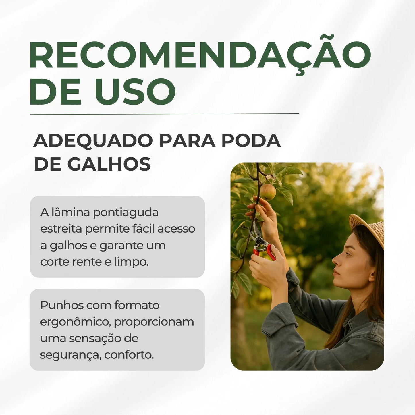 Tesoura de Titânio para Poda Galhos Jardim - Cultivo Indoor Grow